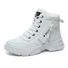 Plus size 41-44 botas de neve femininas 2024 novo inverno forrado de lã quente sapatos femininos de algodão antiderrapantes botas Martin estudante