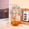 Cuenco del Tesoro Árbol de Dinero de Cristal Árbol de Dinero de Cristal Amarillo Púrpura Adorno de Árbol de Dinero para Oficina Hogar Sala de Estar Cuenco del Tesoro