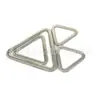 Nuevo anillo triangular colgante pintado de negro mate decoración de ropa hebilla de anillo ajustable DIY hecho a mano taladro de metal
