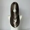 Mais Vendido no AliExpress na Europa e América: Peruca Feminina com Rede de Renda e Cabelo Longo Liso em Camadas, Touca de Seda Fosca, Modelo Novo, Dropshipping Disponível