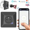 Enchufe de pared inteligente WiFi de 16A para el hogar, 2 orificios, estilo alemán 86, con temporizador, graffiti, enchufe inteligente inalámbrico estándar europeo TUYA
