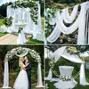 Cortina de Gaze Suíça Mais Vendida na Amazon Transfronteiriça Decoração de Festa de Casamento ao Ar Livre Layout do Local Decoração de Arco de Casamento