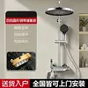 Juego de cabezal de ducha color gunmetal, cobre fino, para uso en baño del hogar, ducha de lluvia, cabezal de ducha presurizado, juego completo
