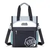Bolsa de Estudo Color Block de Alto Valor para Aluno do Ensino Fundamental Bolsa de Mão com Alça de Ombro Bolsa Grande de Alta Capacidade para Crianças Leve à Prova d'Água Bolsa para Lição de Casa