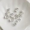 Pulsera de Cristal con Base de Flor de Doble Extremo en Forma de Cintura Pequeña, Color Dorado de 14K, Conservación del Color, Zirconia, Soporte para Cuentas, Accesorios para Joyería DIY