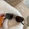 Gafas de Sol de Alta Calidad con Montura de Metal Retro de Alto Nivel Estilo Hong Kong para Hombres con Forma Cóncava Moderna Elegante Gafas de Sol para Fotografía Callejera Disco