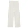 Pantalones Anchos de Tencel Lyocell Blancos para Mujer, Estilo Delgado de Verano, Para Personas Bajitas, Cintura Alta, Adelgazantes, Seda de Hielo, Casual, Rectos, de Nueve Puntos