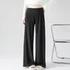 Calça de maternidade para primavera e outono, calça casual simples e versátil, calça pantalona solta, calça comprida de outono, calça macia e confortável