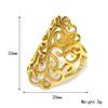 Anillo multiestilo con diseño hueco de corte de acero inoxidable caliente transfronterizo para mujer, anillo de oro de 18 quilates con temperamento abierto que combina con todo.