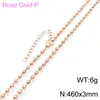 Collar de Cadena de Bolas Doradas Huecas de Acero Inoxidable 18K Electrochapado, Joyería Sencilla y Elegante de Cadena de Bolas de Acero de Titanio, Suministro para Comercio Electrónico