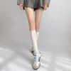 Nuevos Calcetines Populares de Pantorrilla 2025, Finos de Tubo Largo para Primavera y Verano, Estilo Preppy para Mujer, Calcetines Blancos de Media Pantorrilla