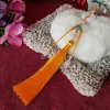 Yixiangfei hebilla de seguridad de tres colgantes borla 12 cm borla cheongsam vestido cara de caballo colgante de jade decoración colgante de cintura tapeta de presión paso prohibido