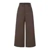 Pantalones casuales negros de alta gama estilo coreano para mujer, nueva colección primavera/verano 2026, de cintura alta, adelgazantes, que cubren la cadera, de pierna ancha, adecuados para el trabajo