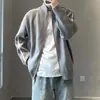 Cárdigan de Punto Tejido Ropa de Punto para Hombre Otoño e Invierno 2025 Tendencia Nuevo de Alta Gama Cuello Alto Casual Versátil Top Chaqueta