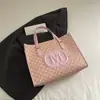 Bolsa Tote Estampada de Grande Capacidade Estilo Francês de Nicho para Mulheres 2025 Inverno Nova Tendência Moda Ombro Bolsa de Compras