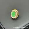 Anillo ajustable con diente de cristal de ágata natural incrustado a mano, joyería vintage de nicho, que conserva el color, ajustable, directo del fabricante