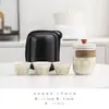 Conjunto de Chá de Viagem Portátil Estilo Camping ao Ar Livre Equipamento para Preparar Chá de Viagem Acompanha Copo Rápido Um Bule Três Xícaras