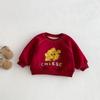 [Sin Devoluciones ni Cambios] Sudadera Infantil de Dibujos Animados con Diseños Izquierdo y Derecho, Pulóver Polar Bloque de Color para Niños Invierno Ropa de Invierno