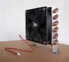 Disipador de Calor Condensador de Tubo y Aleta Enfriado por Aire Micro Mini de Cobre CP2x6x120 con Ventilador Evaporador de Refrigerador