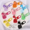 Estilo Casual y Lindo Llavero Colgante de Campana con Corazón Pintado Colorido Funda para Teléfono Móvil Bolso Auriculares Set de Accesorios Pequeños
