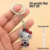 Llavero Accesorio de Gato KT Lindo de Dibujos Animados, Burbuja Acrílica AB Colorida para Mochila Coche Colgante DIY Adorno Colgante