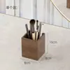 Caixa de armazenamento para pincéis de maquiagem caixa de armazenamento de cosméticos de madeira para casa quarto prateleira de armazenamento para lápis de sobrancelha pente mesa de toucador