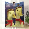 Presente Divertido e Fofo de Patinho, Manta Quente, Manta de Flanela Criativa com Tema de Ganso e Pato, Manta para Cochilo no Escritório