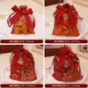 Bolsa de dulces para boda bolsa de dulces de satén impresa para boda bolsa de dulces de moda red bolsa de dulces de mano regalo de mano bolsa de dulces portátil de alta gama venta al por mayor