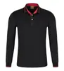 Camiseta POLO Manga Longa Gola Lapela Algodão Seda Camisa Publicitária Atividade em Equipe Roupa de Trabalho Roupa de Trabalho Camiseta Estampa de Picote Figura