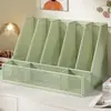 Estante metálico verde de cinco niveles para archivos, estante de almacenamiento de escritorio para oficina, organizador de documentos de oficina