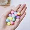Ventas Directas de Fábrica Cuentas de Silicona DIY para Bebés y Niños Pequeños, Cuentas Redondas de Colores Dulces, Juguetes para la Dentición, Cuentas Sueltas, Certificado de Seguridad