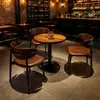 Estilo retro bar pub speakeasy restaurante western casa de té cabina café barbacoa tienda recepción sala de estar mesa y silla conjunto