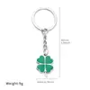 Ventas Directas de Fábrica Souvenirs Creativos para Viajes de Negocios Trébol de Cuatro Hojas Publicidad Llavero DIY Al por Mayor Logo Personalizado