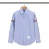 Camisa Nueva Tb, Camisa de Tela Oxford, Camisa con Cinta de Doble Manga, Camisa Casual de Manga Larga, Camisa Clásica