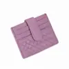 Cartera de Tarjetas Tejida Ultra Delgada de Moda Color Sólido Ranura para Tarjeta de Identificación Portafolio Ranura para ID Almacenamiento Bolsa Pequeña Portafolio de Tarjetas Portátil