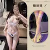 Lencería Sexy Aishangyou para Mujer, Bikini de Tres Piezas con Tanga de Perlas y Sujetador, Set Pasión, Dropshipping
