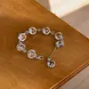 Pulseira de contas de floco de neve, fria e translúcida, estilo princesa, requintada e moderna, versátil e elegante, realça o tom da pele