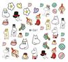 Desenho Animado Nova Marca d'Água Adesivos Nail Art E-commerce Transfronteiriço Nail Art Marca d'Água Desenho Animado Menina Bonita Fofos Adesivos Nail Art