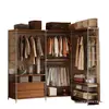 Arara de roupas aberta, cabideiro de chão para casa, cabideiro de chão para quarto estilo japonês, prateleira de armazenamento para closet