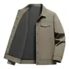 Ropa de trabajo exterior para hombre de alta calidad, cuello mao, chaqueta estilo business, nueva colección otoño/invierno, cortavientos, forrada de polar, prenda superior cálida, en stock