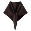 Cachecol pequeno de cashmere para outono e inverno para mulheres, cachecol triangular, amigo da pele, protege o pescoço, aquecedor de pescoço de tricô quente, gola falsa versátil