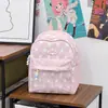 Mochila pequeña translúcida con estampado de estrellas y efecto brumoso, estilo anime japonés, compartimentos transparentes para DIY, adecuada para mejores amigas, disponible en varios tamaños