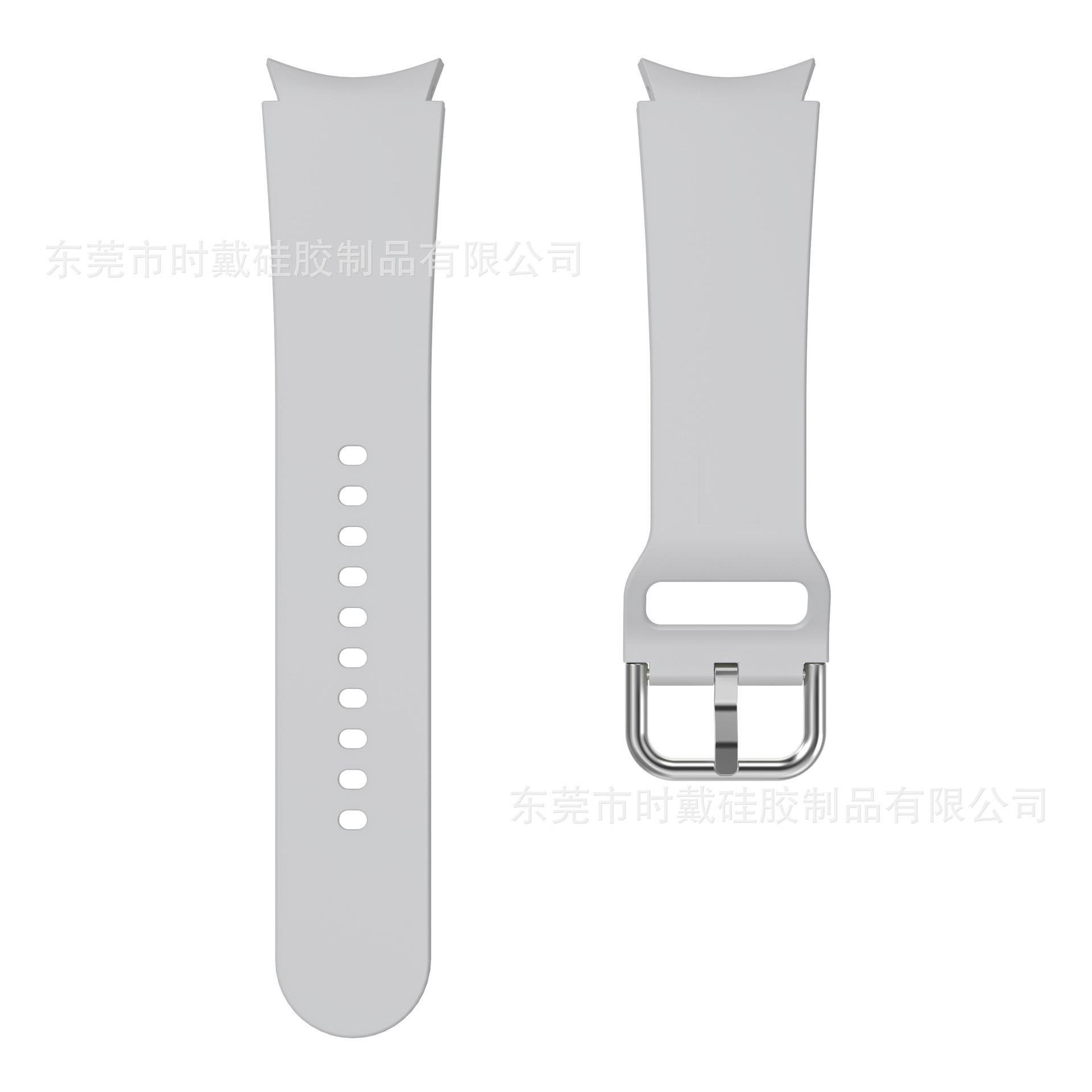 月牙A款纯色穿孔表扣硅胶表带