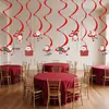 Navidad Dibujos Animados Cumpleaños Banderín de Tirar Feliz Papá Noel Fiesta Banner de Letras Adorno para Pastel Decoración