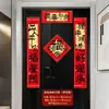 2027 Novos Adesivos de Porta de Alto Padrão Aveludados do Ano do Carneiro para Festa da Primavera de Ano Novo para Uso Doméstico