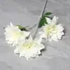 Flor Artificial Flor Única Dália Flor de Casamento Material Flor para Guia de Estrada Arranjo de Flores Dália Casa Flor de Seda Atacado Decoração de Mesa Flor