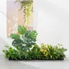 Combinación de paisajismo con plantas verdes artificiales, jardineras, maceteros, decoraciones de flores artificiales, decoración de paisaje con plantas artificiales para escaparates de centros comerciales, interior y exterior