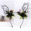 Nova Tiara de Chifre Luminoso para Halloween Fofa Piscante Elfo Abóbora Aranha Tiara Estilo Escuro Venda por Atacado