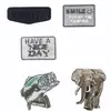 Pegatinas de Tela Adhesivas de Animales de Dibujos Animados, Pegatinas de Velcro Bordadas con Letras Personalizadas, Insignias Tácticas de Moral Hechas a Medida, Pegatinas de Parche Hechas a Medida