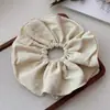 Goma para el pelo de tela a rayas simple estilo coreano con un tacto de alta gama, Lazo para coleta, Diadema redonda grande a cuadros, Elegante accesorio para el cabello